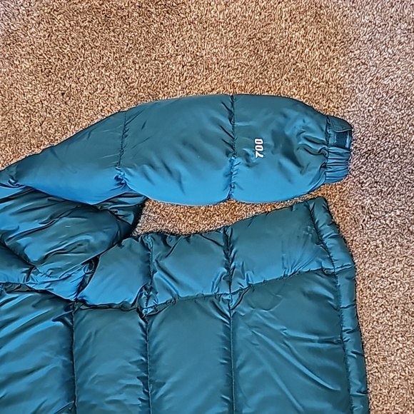 The North Face Puffer Jacket 700 Fill Teal Blue Size Small - Picture 6 of 7
